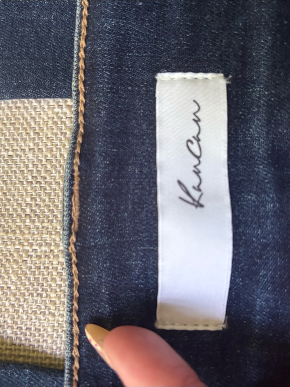 KanCan High-Rise Indigo Blue Double-Button Flare jeans - Picture 3 of 4
